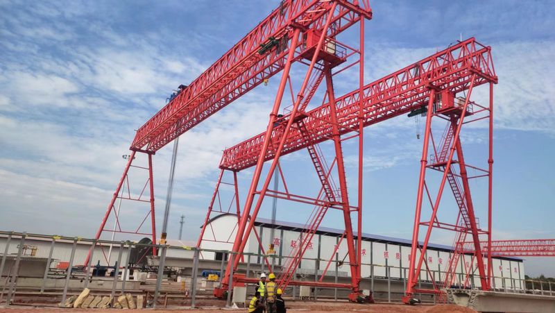 湖南株洲醴婁高速M(fèi)G100/10T-43M-14M龍門(mén)吊MH10T-40M-9M電動(dòng)葫蘆龍門(mén)吊